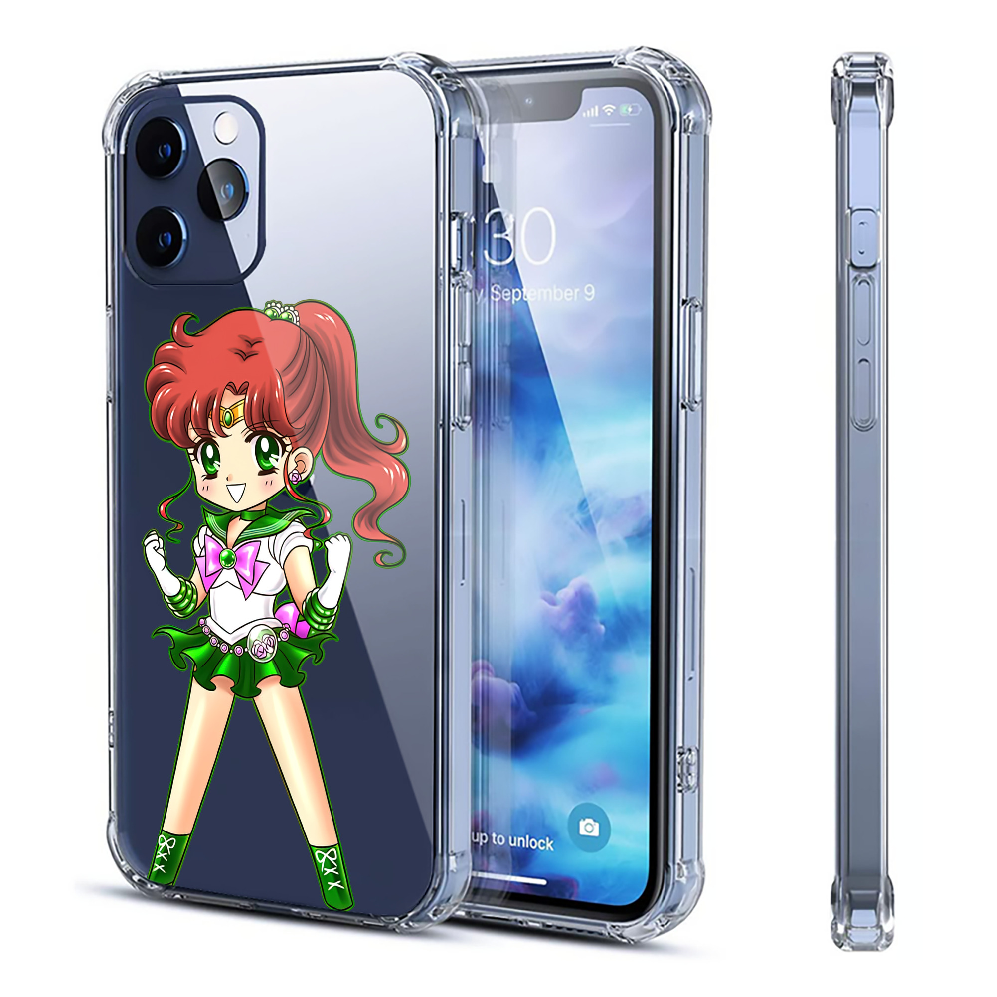 （画像用） 美少女戦士セーラームーン 木野 まこと きの まこと Sailor Moon Kino Makoto （セーラージュピター；Sailor Jupiter） 【iPhone 12シリーズ対応】透明スマホケース（クリアソフトケース）